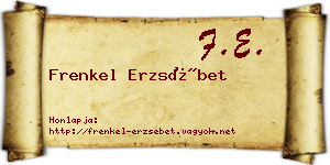 Frenkel Erzsébet névjegykártya