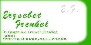 erzsebet frenkel business card