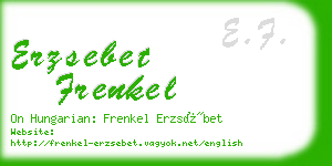 erzsebet frenkel business card